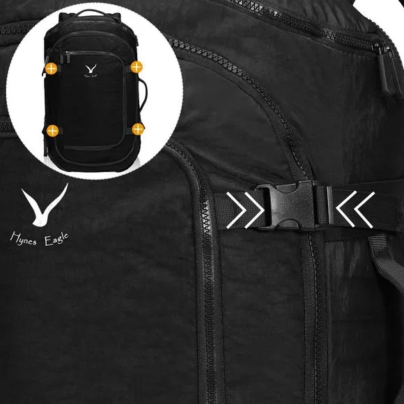 Navy BLUE Hynes Eagle 45L Travel Flight Approved Carry on Backpack - Picture 5 of 6